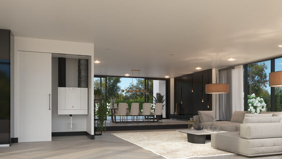 Ubiflux Vigor W600 ventilation unit in living room