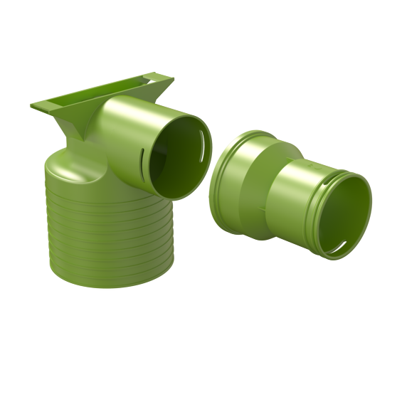 Air Excellent 1x AE23C Valve Adaptor 125mm 90°