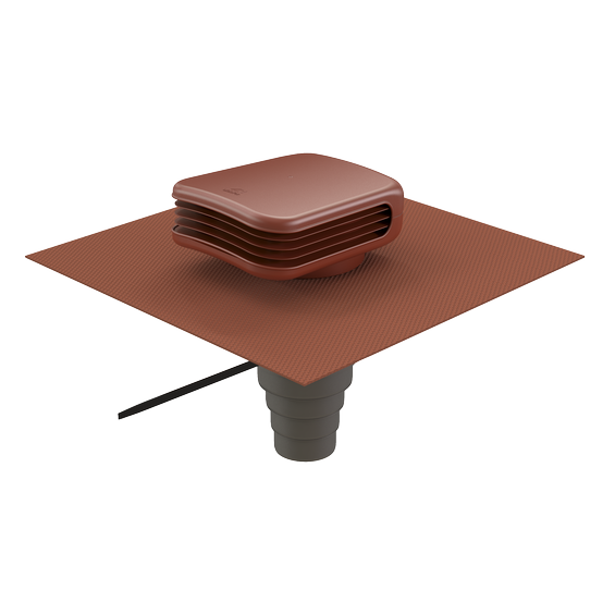 Valetis Roof Terminal 160 Pitched Roof + Adaptor Ral 8004 Ubiflex Signo