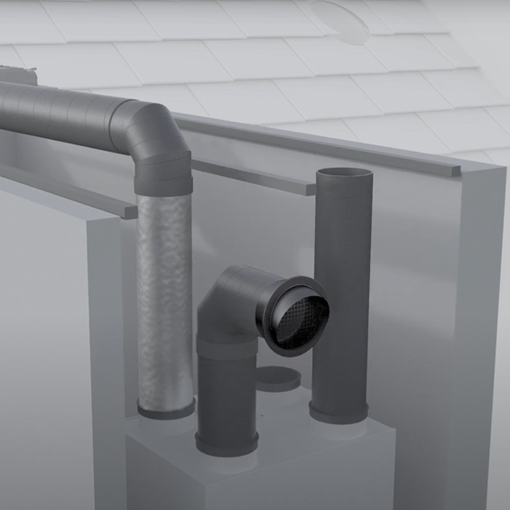 Application picture - Wall terminal 1250mm Stainless Steel