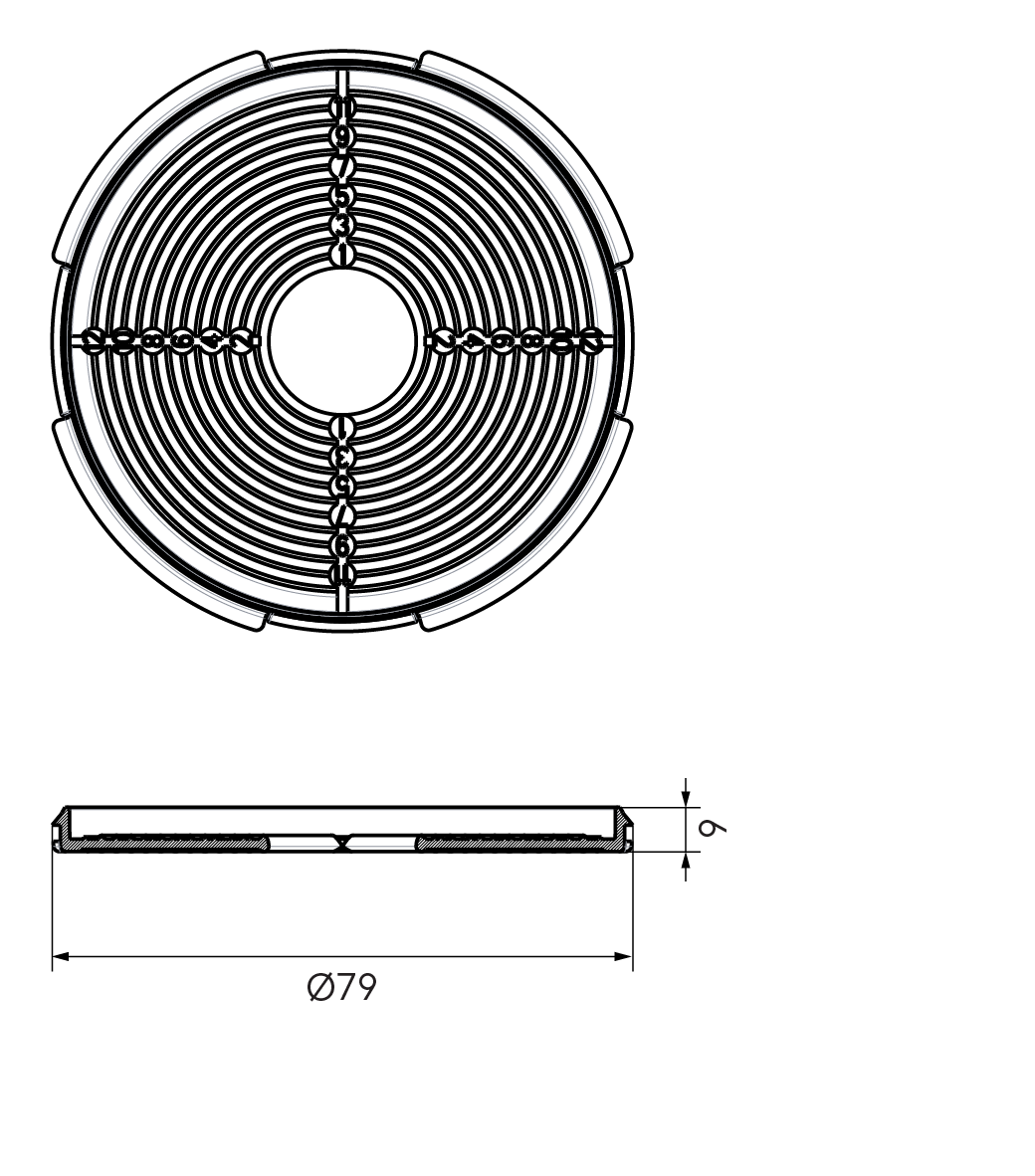 Dimensional drawing – DBOX internal air restrictor ring
