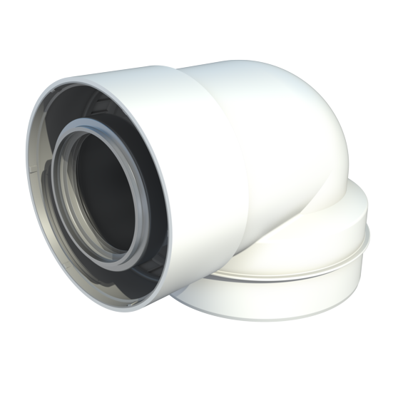 UbiFit Bend 87° Adaptor Socket-Spigot 60/100-80/125