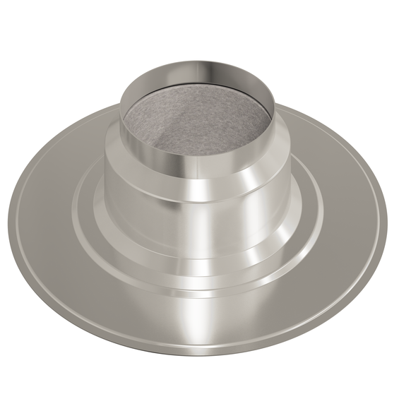 Flashing 166mm 0° insulated aluminium metal grey