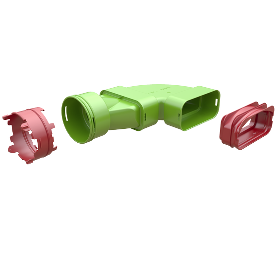 Exploded view - Air Excellent AE48C - AE55SC Horizontal Bend Adaptor Kit