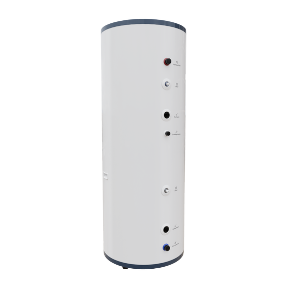 Caelio SR 300 HP domestic hot water cylinder 670 x 1773mm enamelled steel white