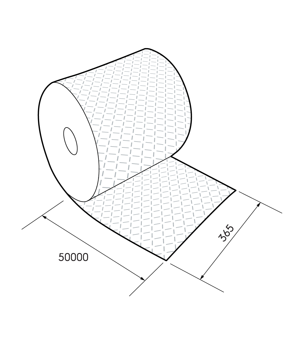 Schéma technique - Bande d'arase 365mmx50m