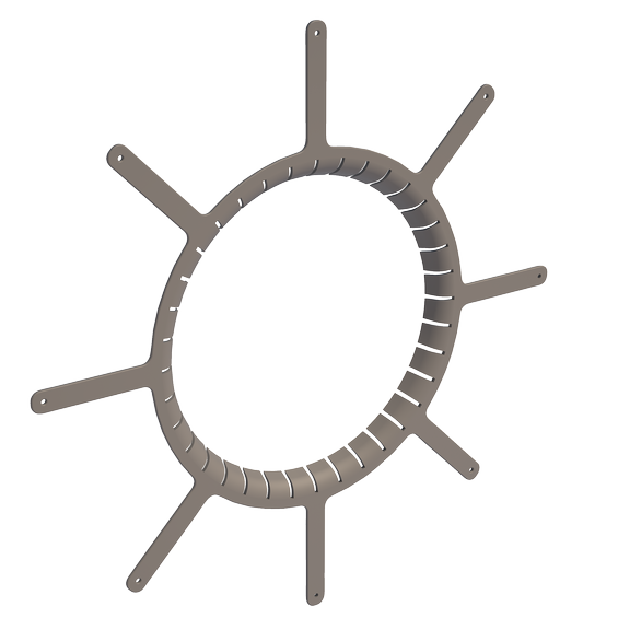 Air Excellent valve adapter flange 125mm PP grey