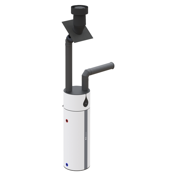 Caelio DHW HP enamelled steel white with Ventus