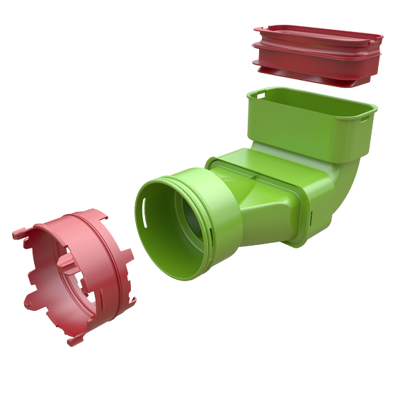 Exploded view - Air Excellent AE48C - AE55SC Vertical Bend Adaptor Kit