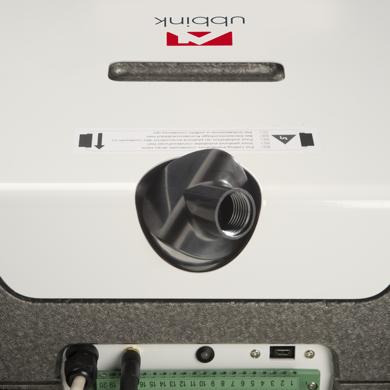 Ubiflux Air CW200 ventilation unit detail on condense drain right