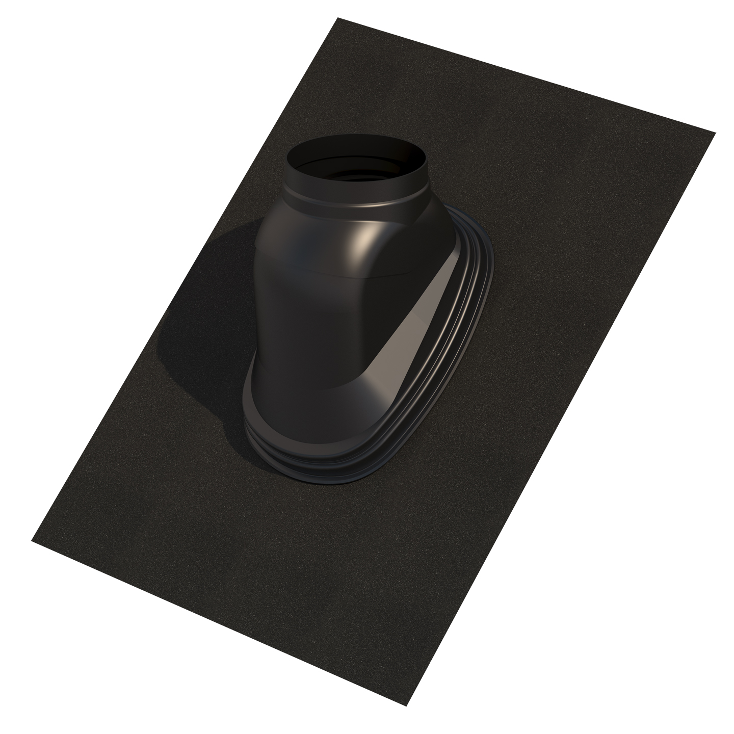 Rain Collar 166 Black + Universal Flashing Ubiflex B3 166 Black 5-25° |  Ubbink