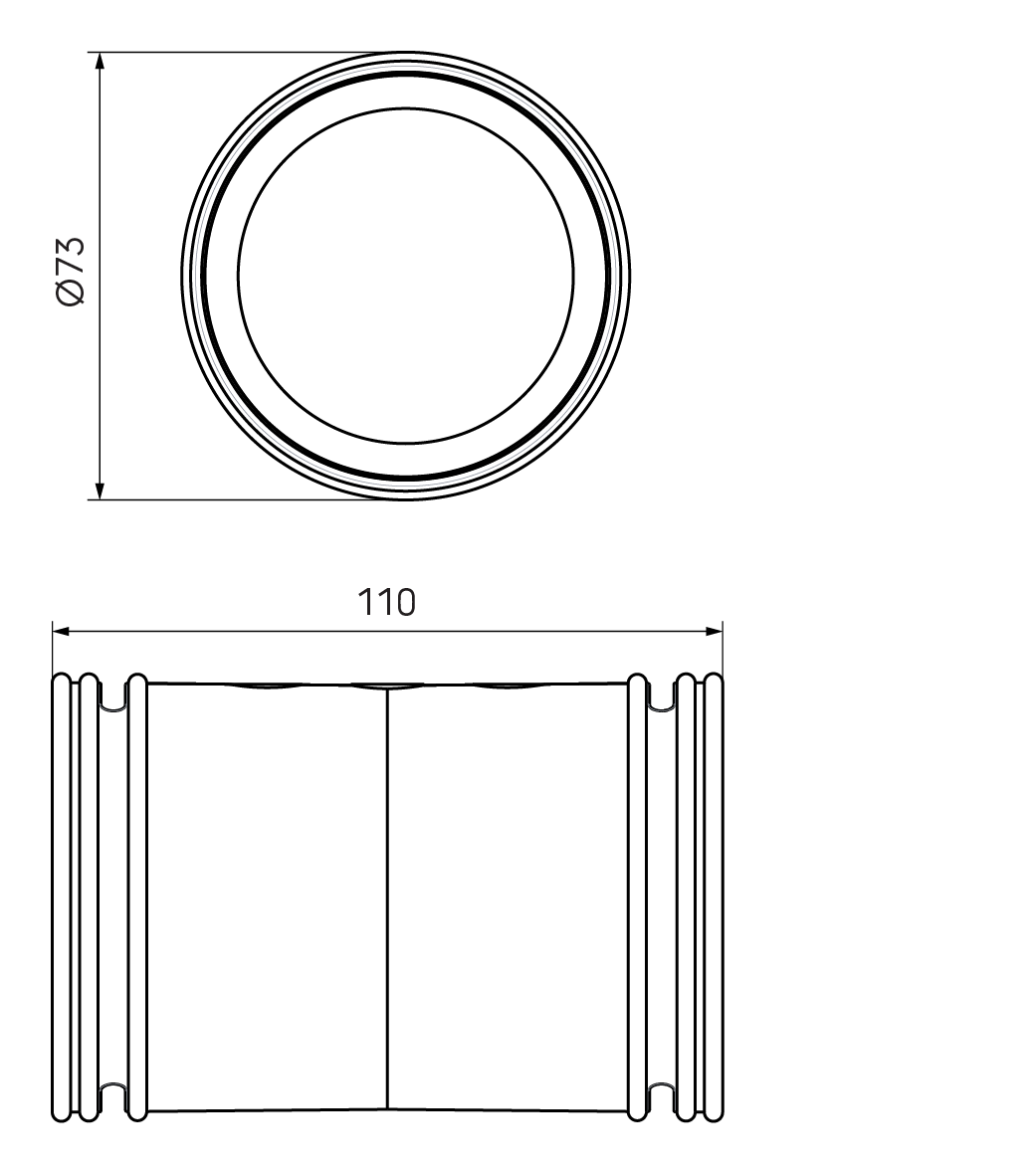 Dimensional drawing – AE23C Connector