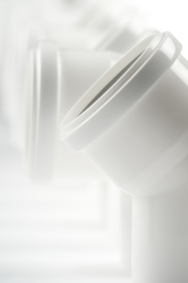 0123050E Rolux bocht enkelwandig PP rookgasafvoer