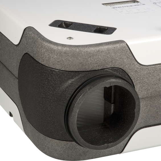 Ubiflux Air CW300 ventilation unit detail on filter location