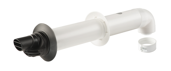 Rolux Wall Terminal 80/125 PP/ST Black