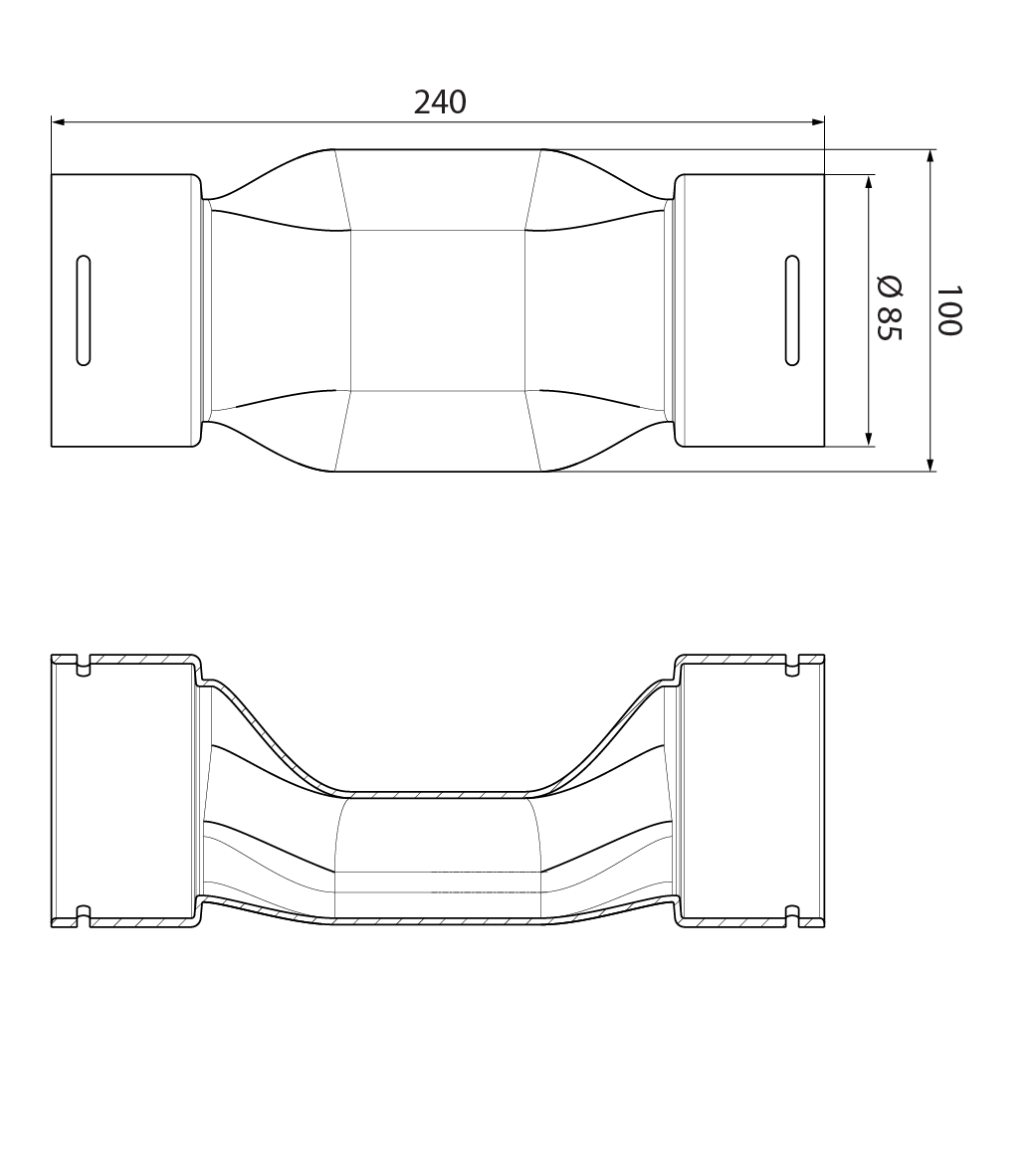 Dimensional drawing - Air Excellent AE34C - AE34C Crossing Kit