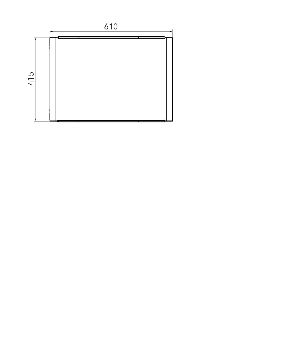 Dimensional drawing - Ubbink single add-on battery