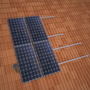 Universal flashing for solar PV cable entry Ubiflex red