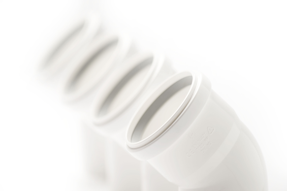 0123050B Rolux bocht enkelwandig PP rookgasafvoer