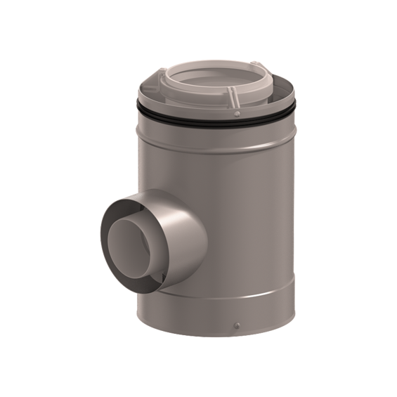 CLV Floor T-piece PP/ST short