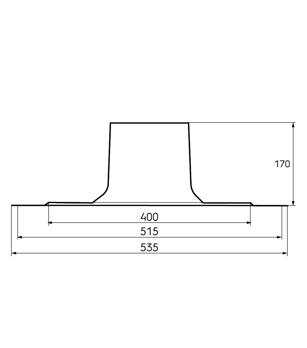 Dimensional drawing - Flange 166