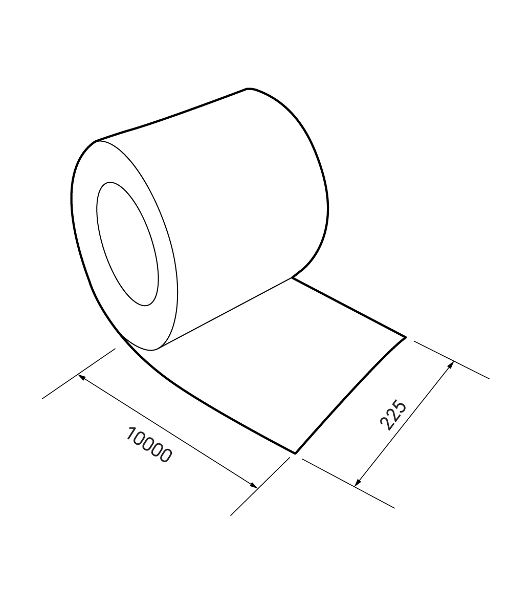 Schéma technique - Bande Butyl 225mmx10m