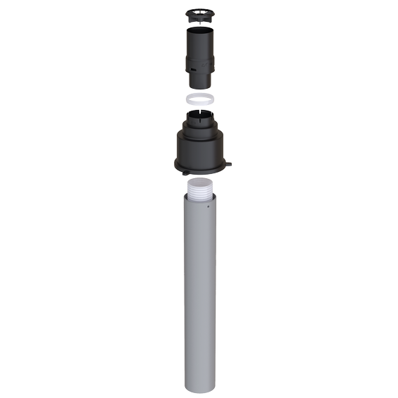 Exploded view - Rolux Flex Outlet 60 mm level cap renovation Black