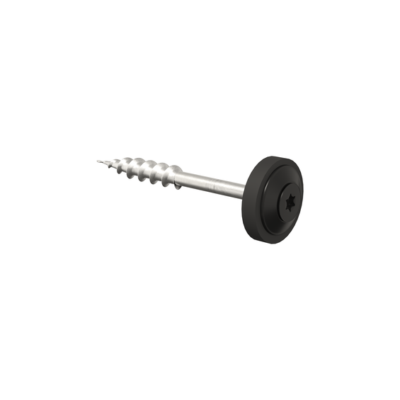Ridge Screw Torx Stainless Steel 4.5 x 60/ 15mm Black