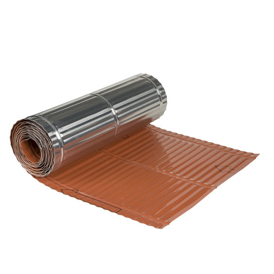 Valley rafter connecting roll 500mm x 5m Alu red