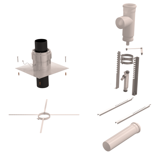 Kit entrée murale flex B2 d125