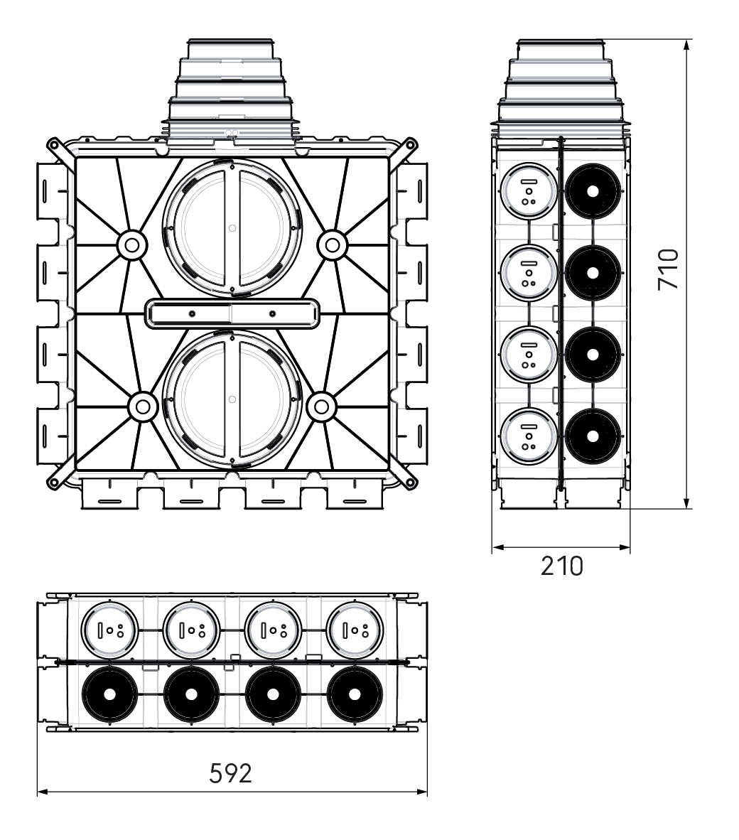 Dimensional drawing – DBOX 824