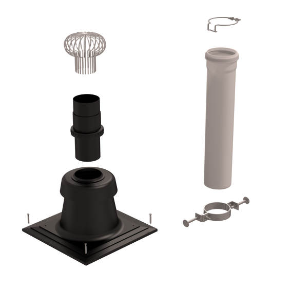 Kit Chemilux B2p entrée plafond noir d110