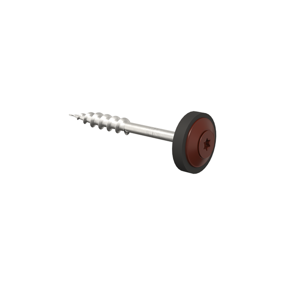 Ridge Screw Torx Stainless Steel 4.5 x 60/ 15mm Red