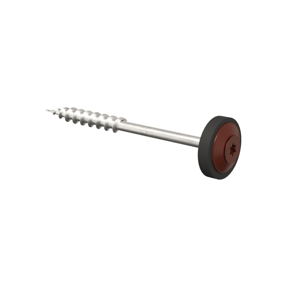 Ridge Screw Torx Stainless Steel 4.5 x 80/ 15mm Red