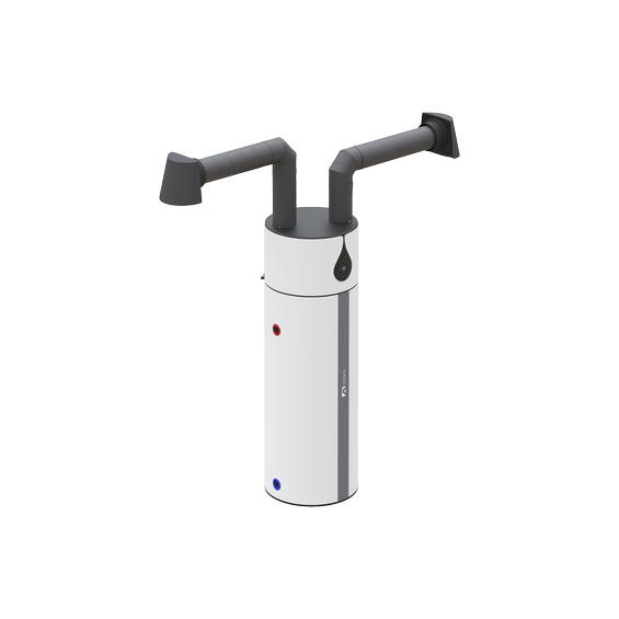 Caelio DHW HP enamelled steel white with Contego