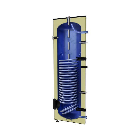 Caelio SR 200 HP domestic hot water cylinder 570 x 1746mm enamelled steel white