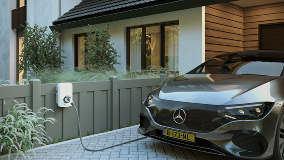 EV Charger 11kW on fence