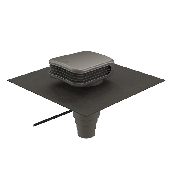 Valetis Roof terminal 200 with adaptor grey/black