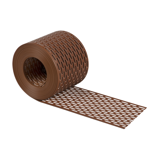 Eaves Protection Mesh 80mm x 5m Hard PVC brown