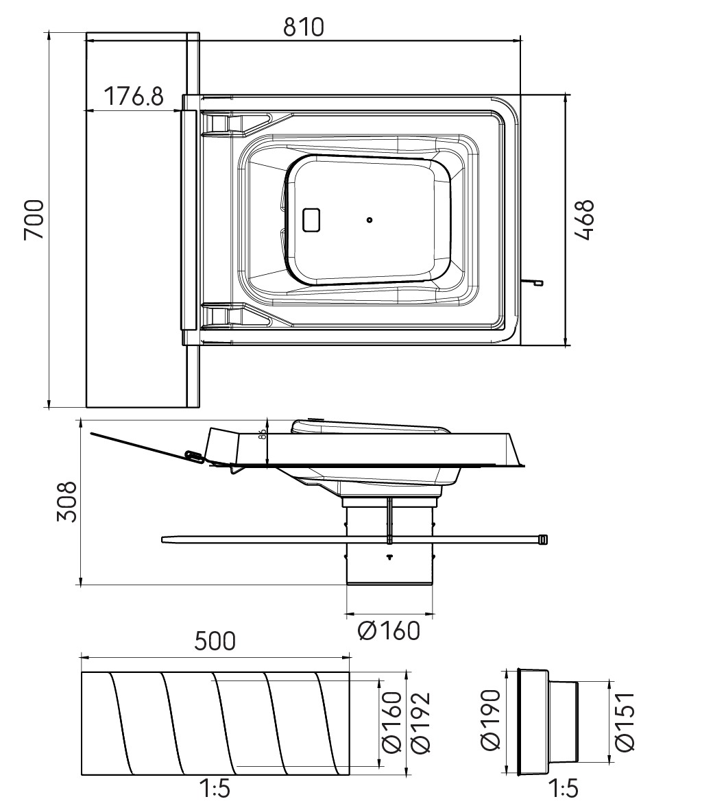 Dimensional drawing - Valetis Slim