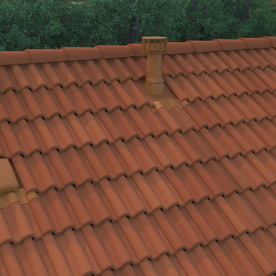 Solin Ubiflex 5-25° D160 ocre - Image d'ambiance