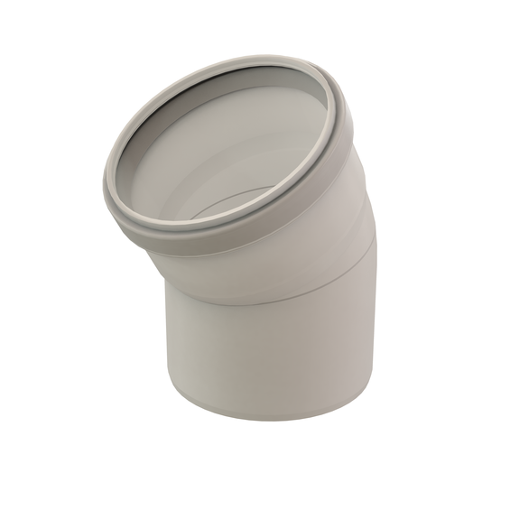 Bend 30° 125/160 mm PP Translucent