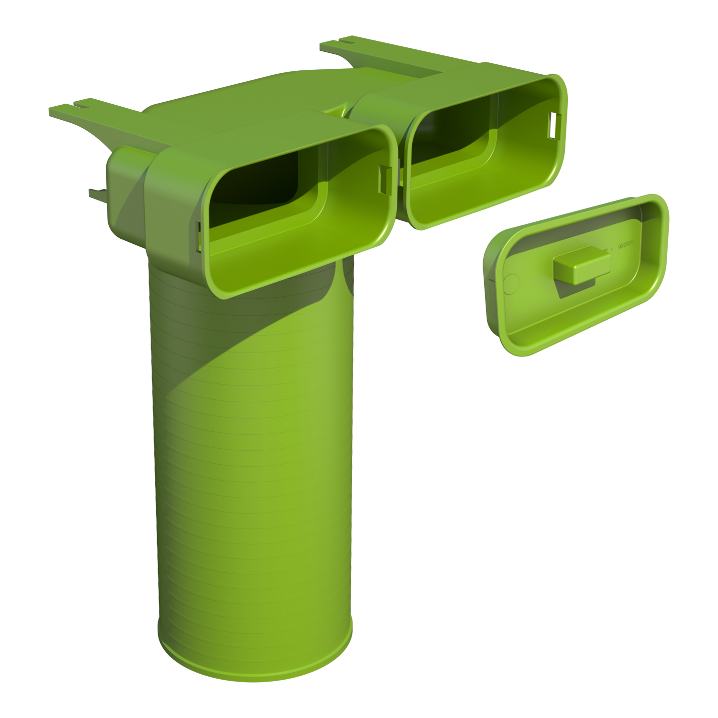 Air Excellent AE55sc Ventieladapter 90° 125 met 1 afdekkap | Ubbink