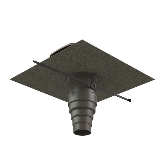 Valetis Roof terminal 200 with adaptor brown/grey
