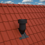 Ventus on pitched roof - close up