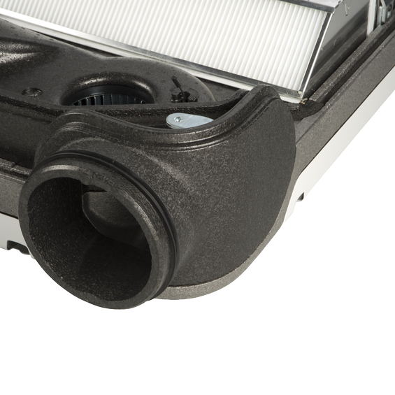 Ubiflux Air CW200 ventilation unit detail on connection