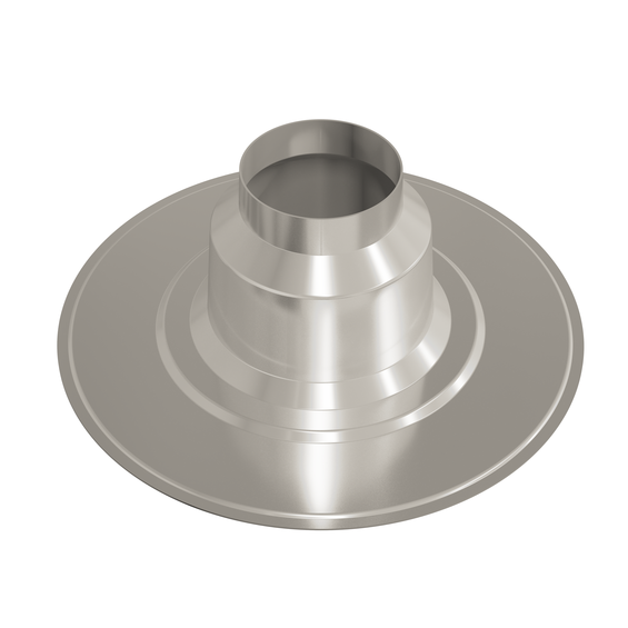 Flashing 110mm 0° aluminium metal grey