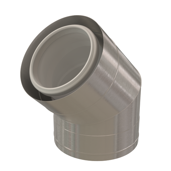 Bend 45° 160/225 PP/Stainless Steel