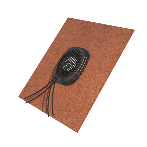 Universal flashing for solar PV cable entry Ubiflex red