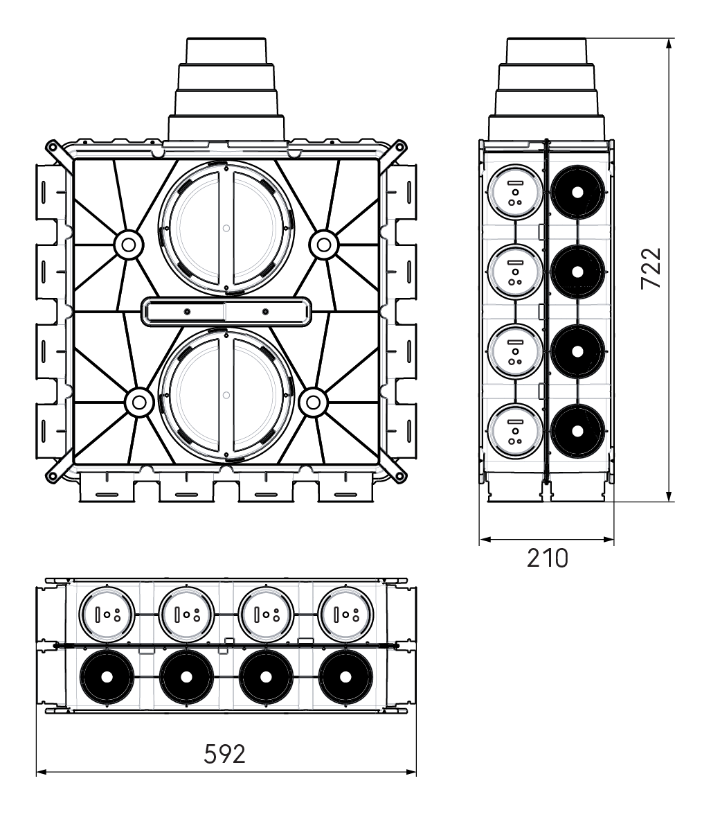 Dimensional drawing – DBOX 824